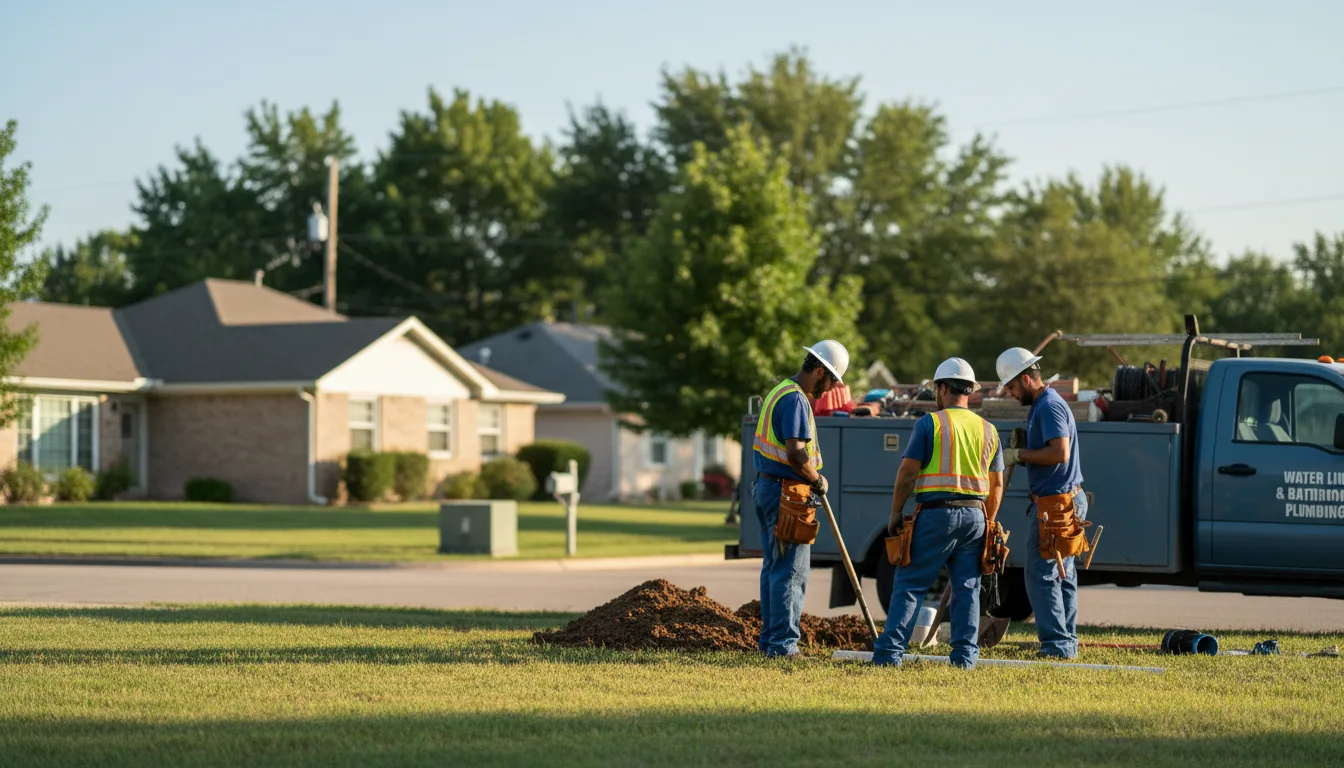 Residential water line and bathroom plumbing service in Grelton, OH